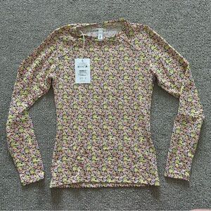 Maaji Long Sleeve Rashguard Floral Print Size Large‎